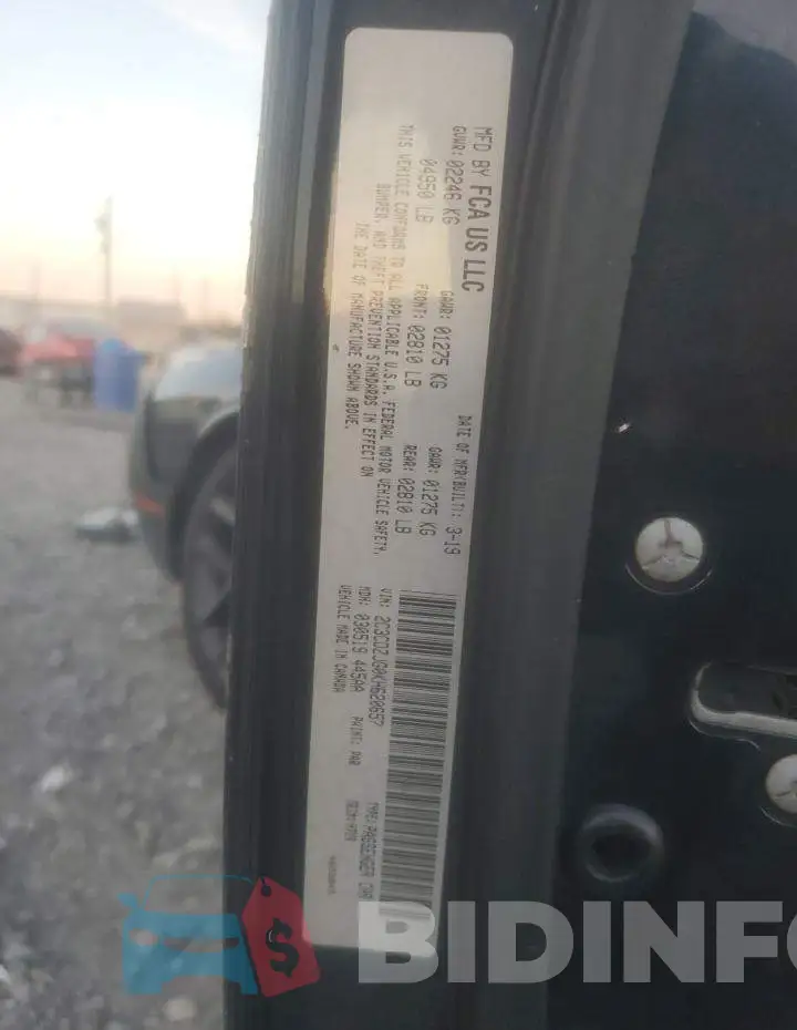 2C3CDZJG0KH620657 Photo# 12