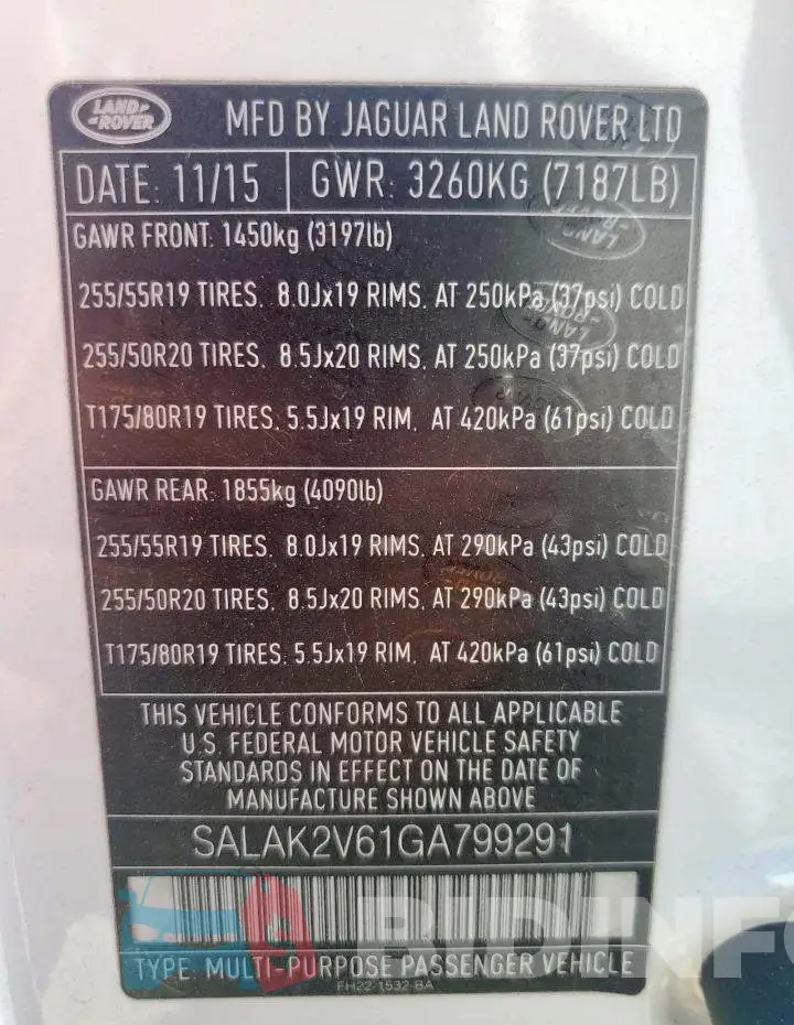 SALAK2V61GA799291 Photo# 13