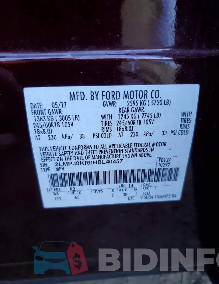 2LMPJ8KR0HBL40457 Photo# 13