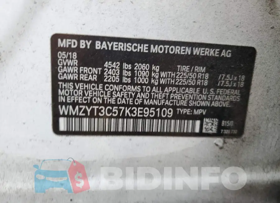 WMZYT3C57K3E95109 Photo# 12