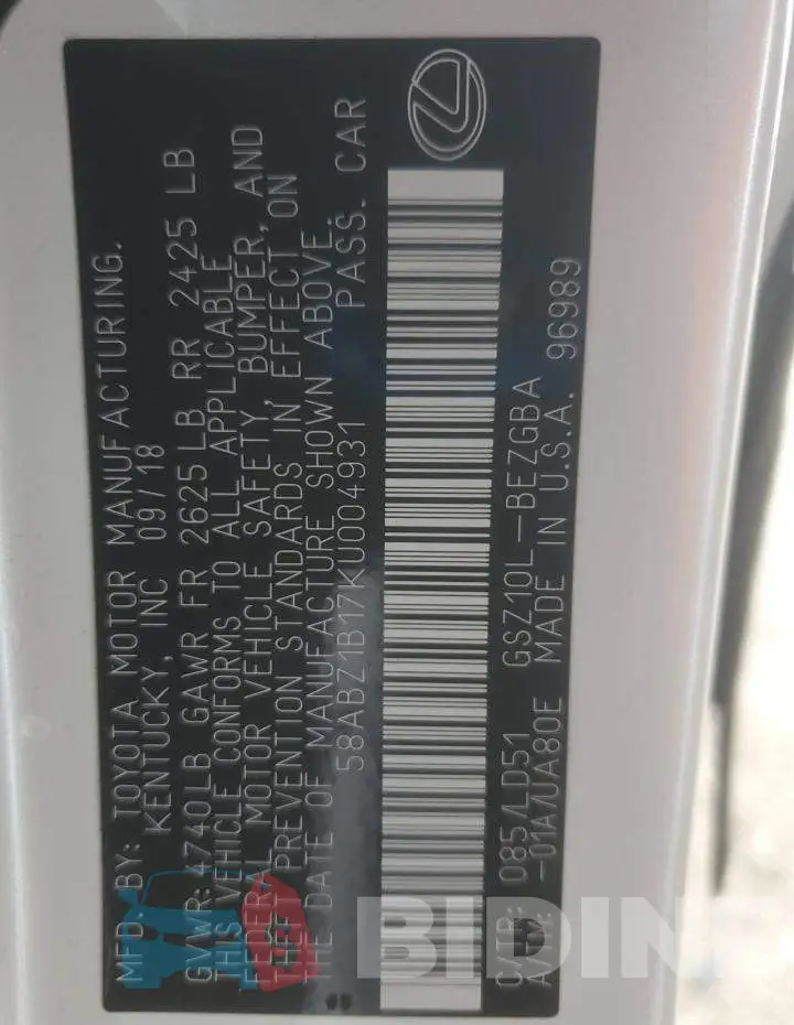 58ABZ1B17KU004931 Photo# 12