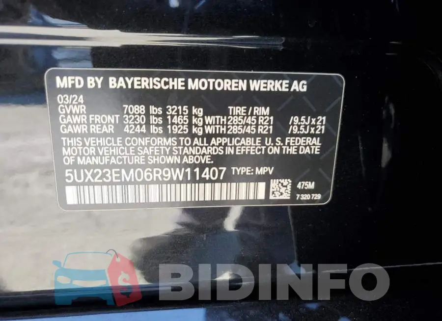 5UX23EM06R9W11407 Photo# 13