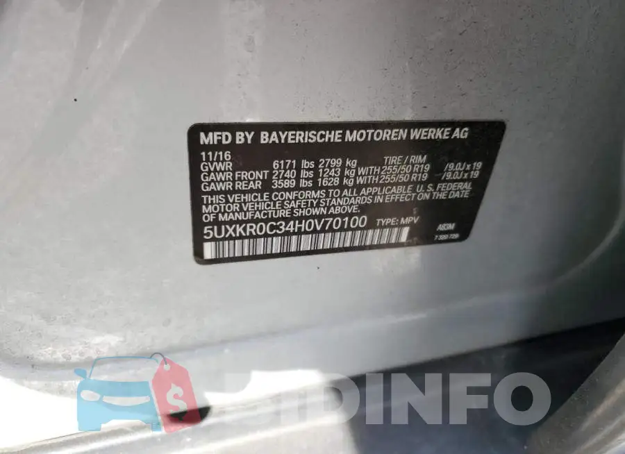 5UXKR0C34H0V70100 Photo# 13