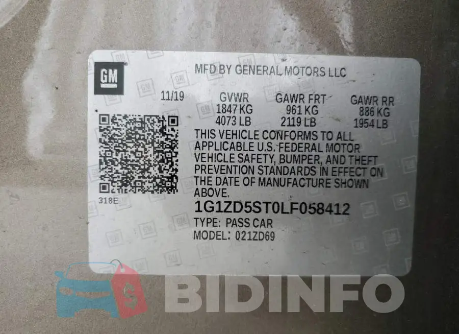 1G1ZD5ST0LF058412 Photo# 13