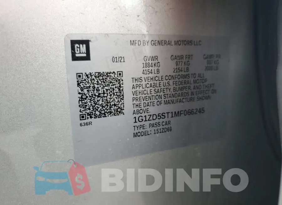 1G1ZD5ST1MF066245 Photo# 12