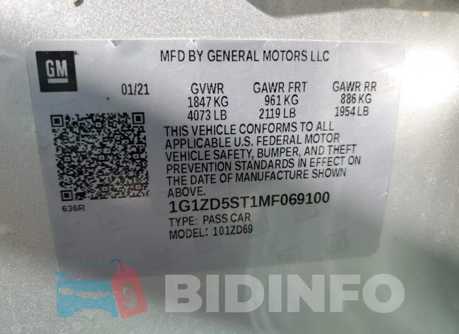 1G1ZD5ST1MF069100 Photo# 12