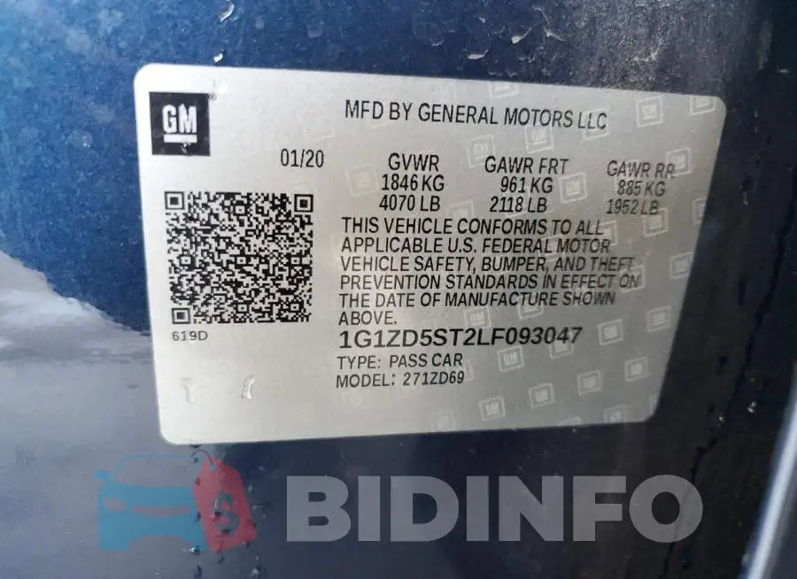 1G1ZD5ST2LF093047 Photo# 12