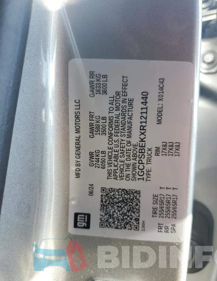1GCPSBEKXR1211440 Photo# 12