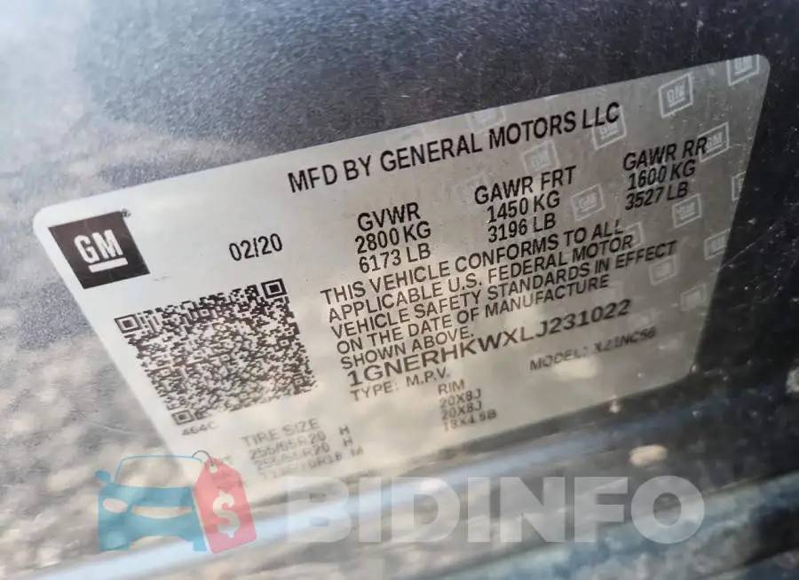 1GNERHKWXLJ231022 Photo# 14