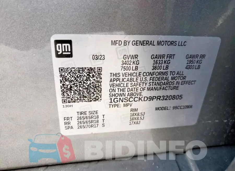 1GNSCCKD9PR320805 Photo# 13