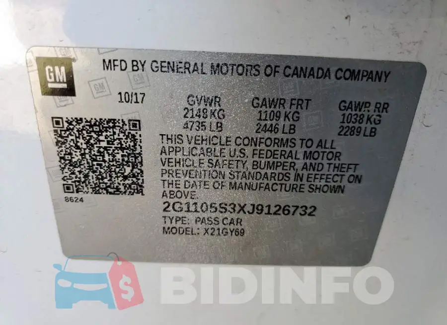 2G1105S3XJ9126732 Photo# 12