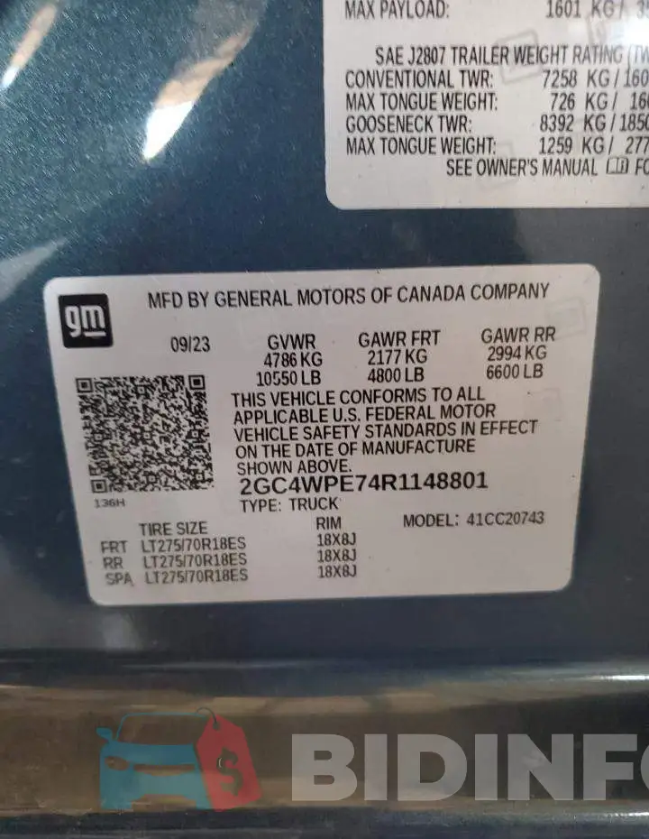 2GC4WPE74R1148801 Photo# 12