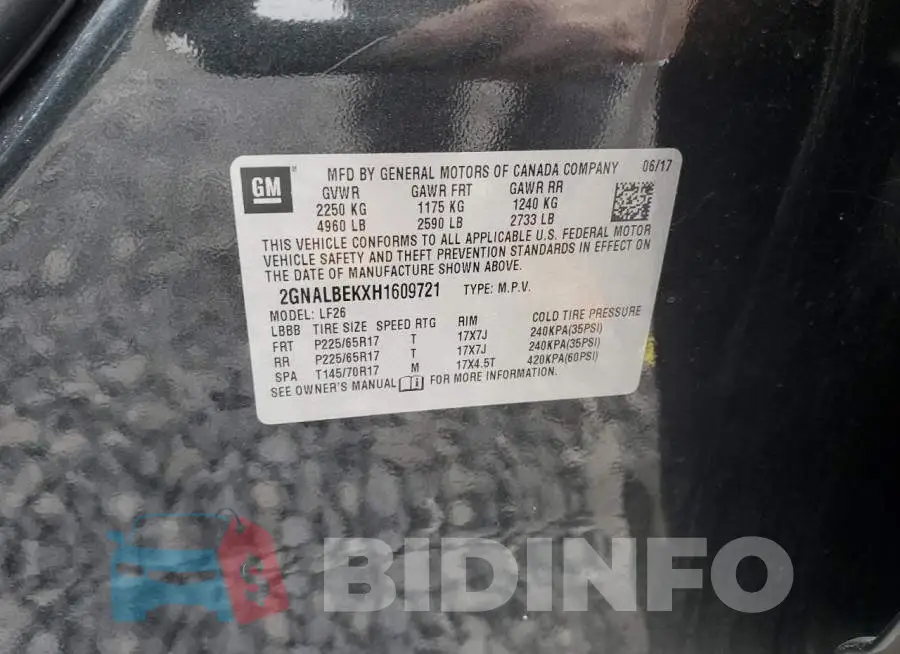 2GNALBEKXH1609721 Photo# 14