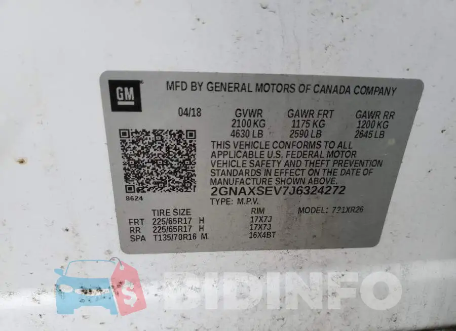 2GNAXSEV7J6324272 Photo# 13