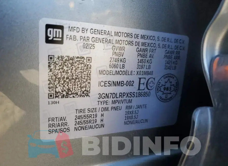 3GN7DLRPXSS186850 Photo# 12