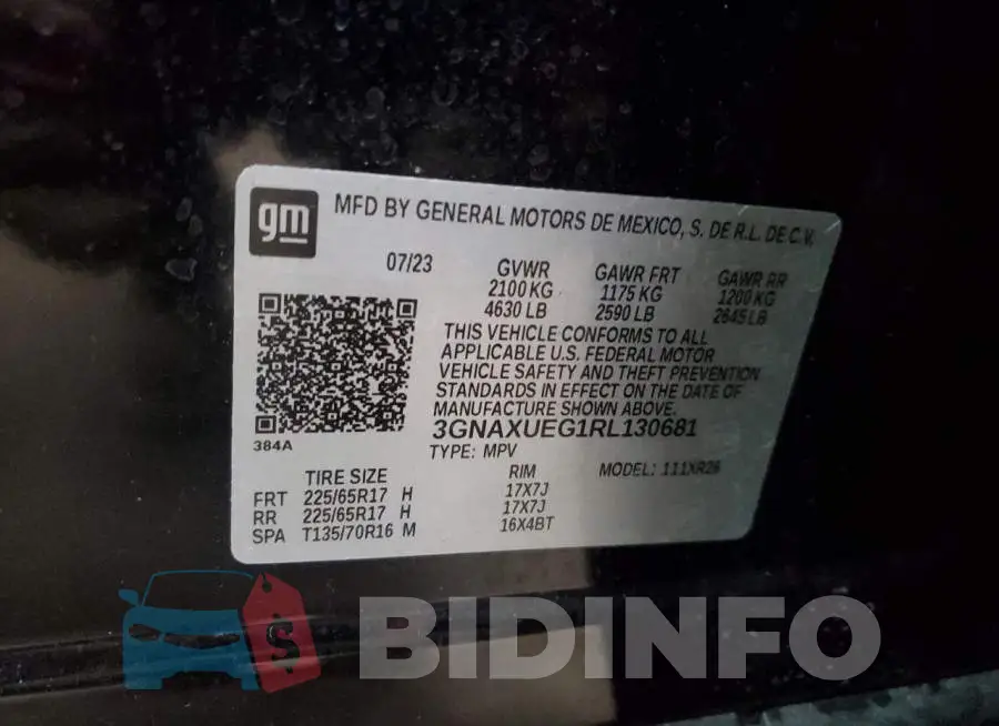 3GNAXUEG1RL130681 Photo# 12