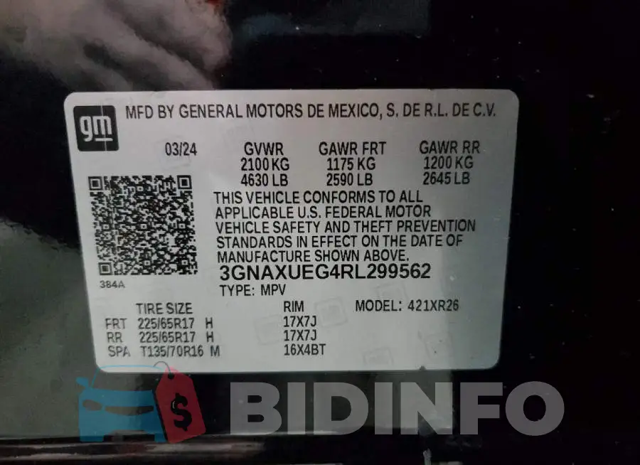 3GNAXUEG4RL299562 Photo# 13