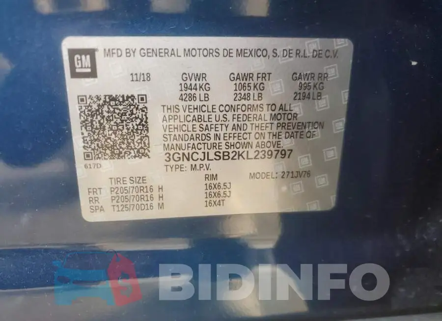 3GNCJLSB2KL239797 Photo# 12