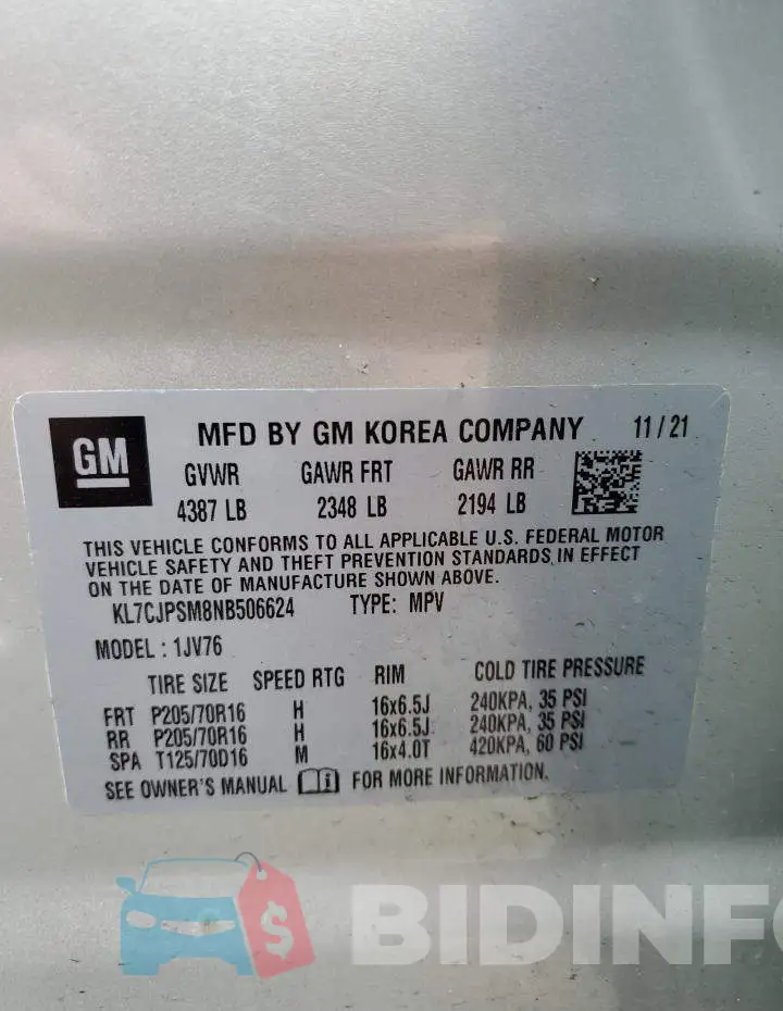 KL7CJPSM8NB506624 Photo# 13