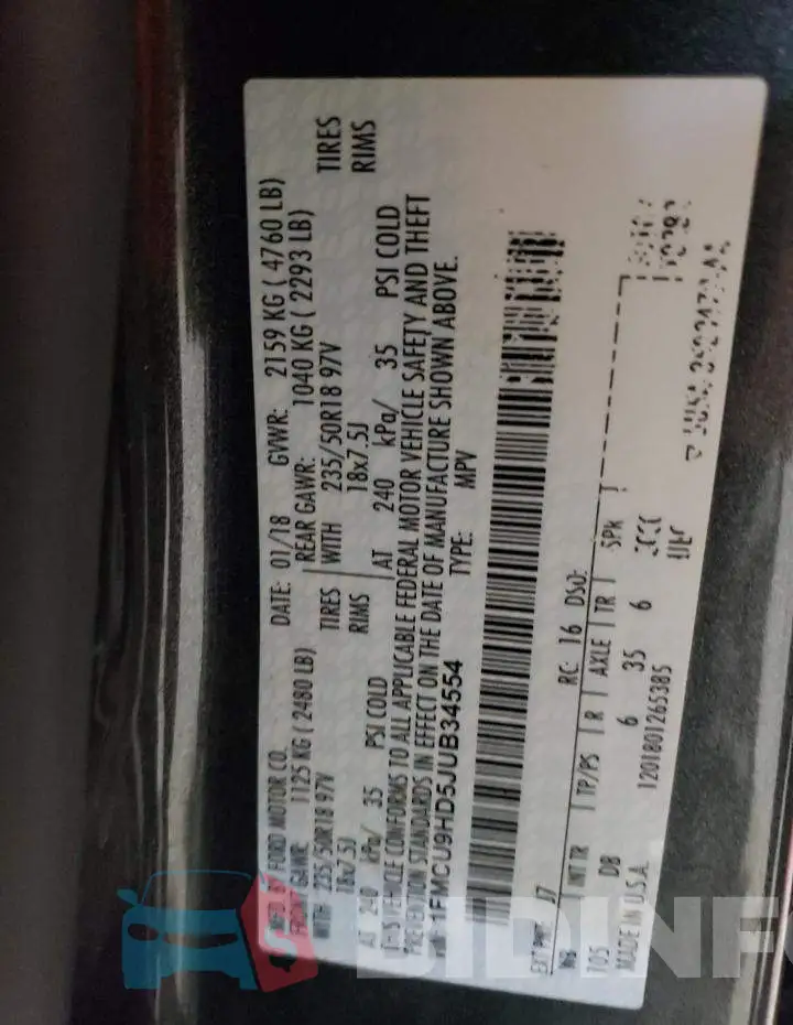1FMCU9HD5JUB34554 Photo# 13