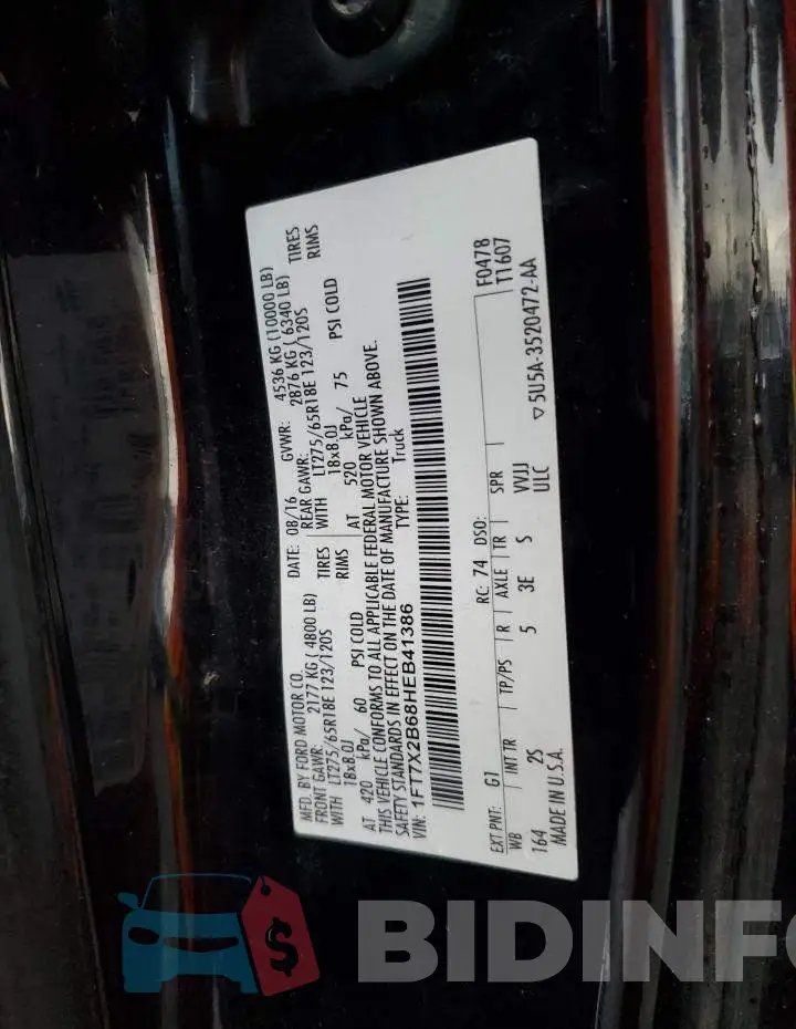 1FT7X2B68HEB41386 Photo# 12