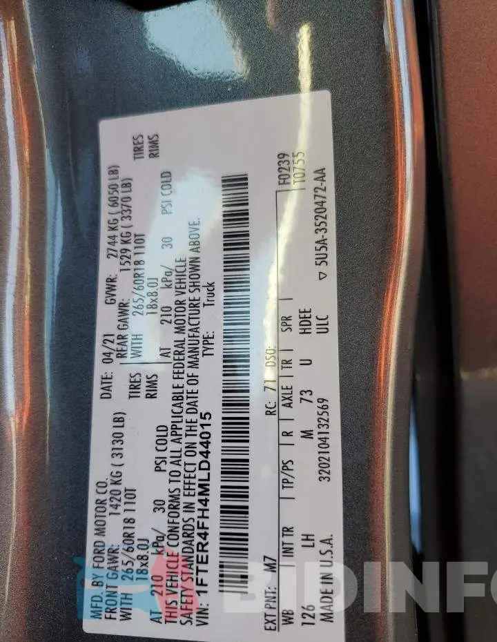 1FTER4FH4MLD44015 Photo# 12