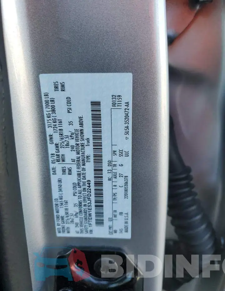 1FTEW1E53JFD22449 Photo# 12