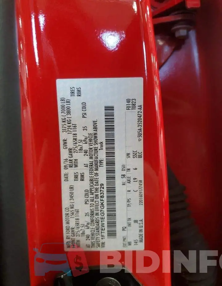 1FTEW1EG7GKF83729 Photo# 13