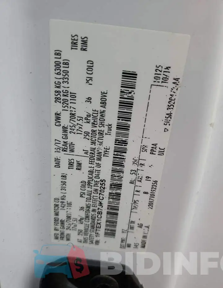 1FTEX1CB7JKC70255 Photo# 12