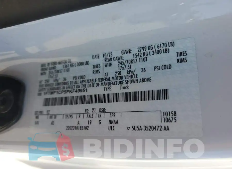 1FTMF1CP5PKF49951 Photo# 12