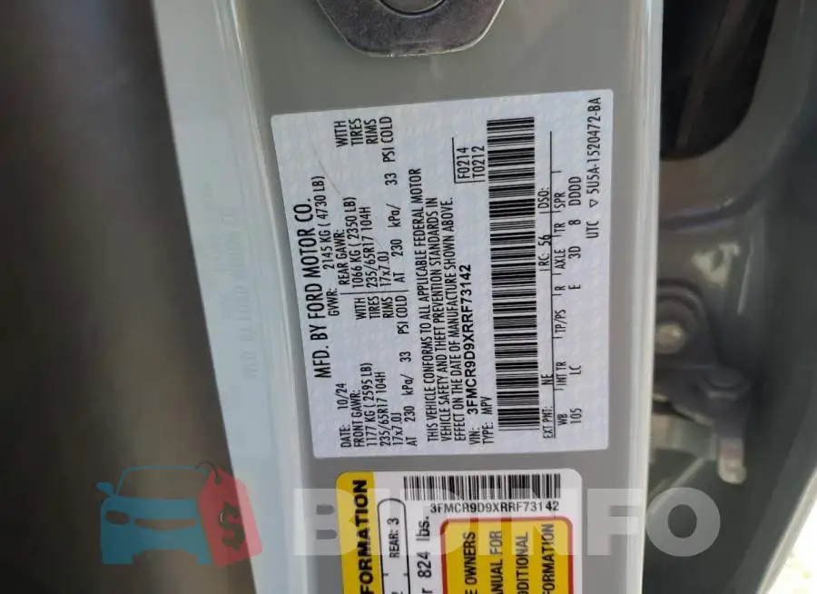 3FMCR9D9XRRF73142 Photo# 12