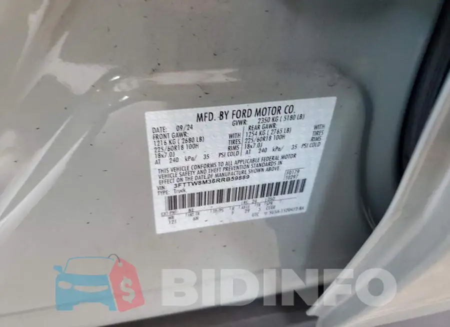 3FTTW8M36RRB59889 Photo# 13