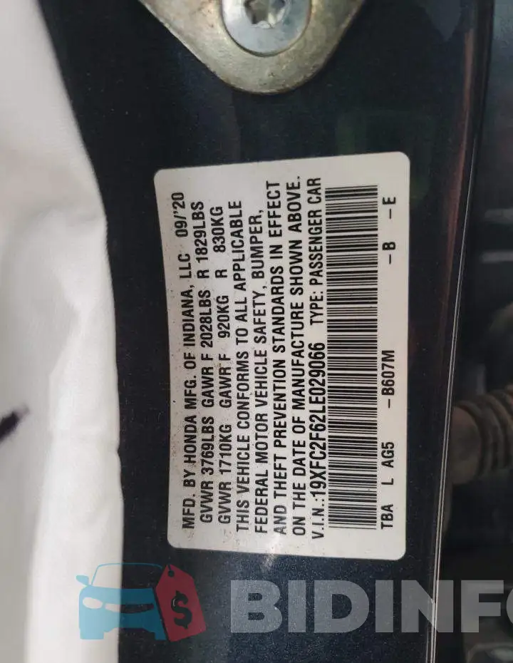 19XFC2F62LE029066 Photo# 13