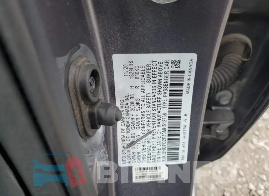 2HGFC2F83MH512736 Photo# 12