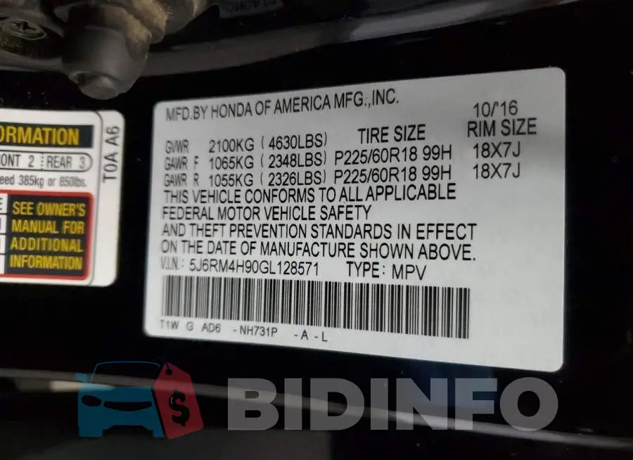 5J6RM4H90GL128571 Photo# 13