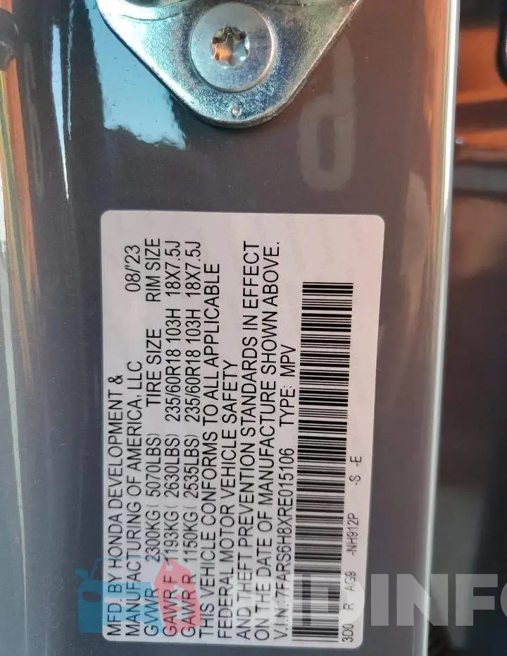 7FARS6H8XRE015106 Photo# 13