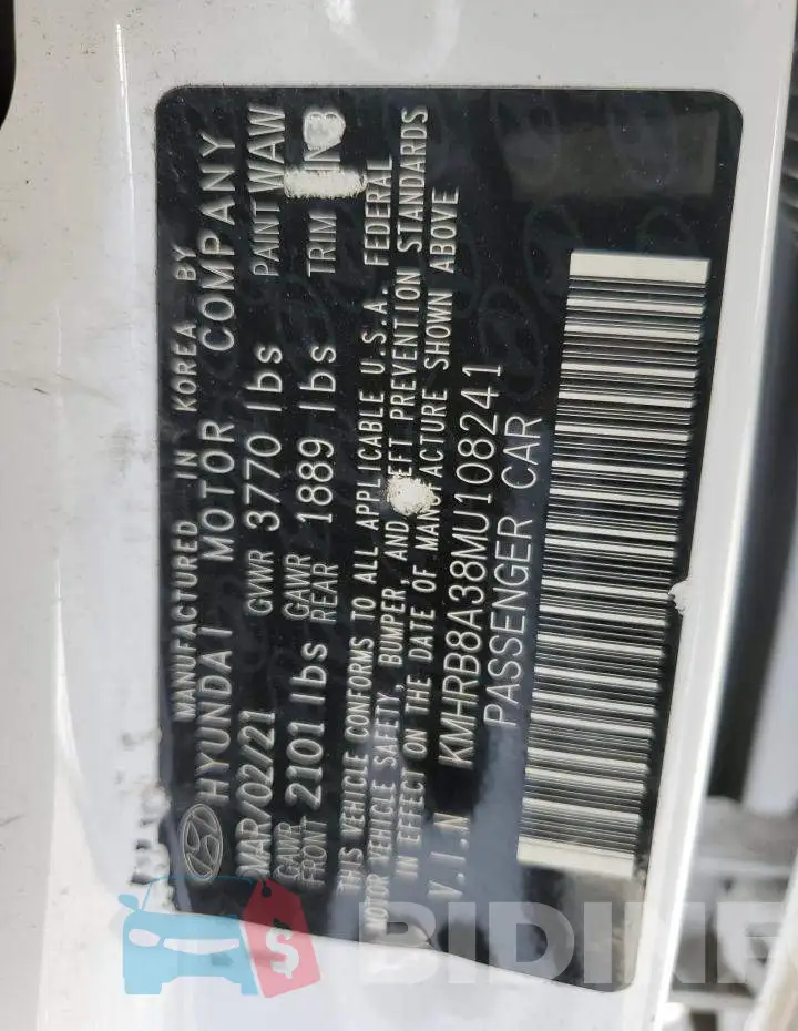 KMHRB8A38MU108241 Photo# 14