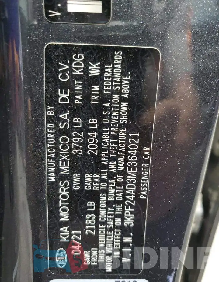 3KPF24AD3ME364021 Photo# 12