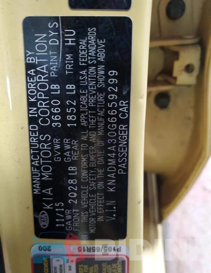 KNADM4A30G6659299 Photo# 14