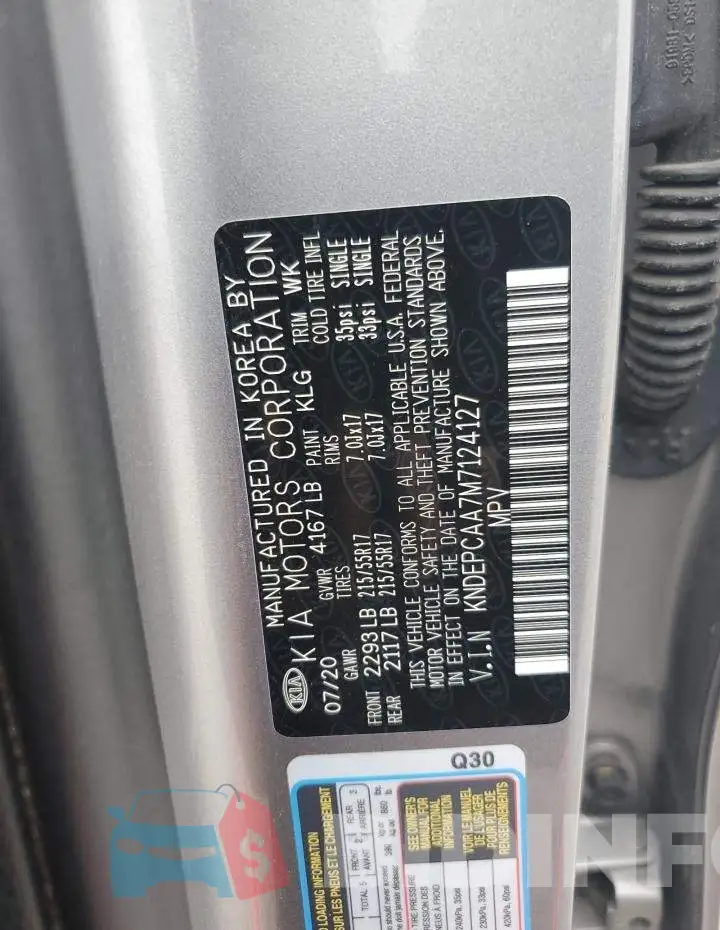 KNDEPCAA7M7124127 Photo# 13