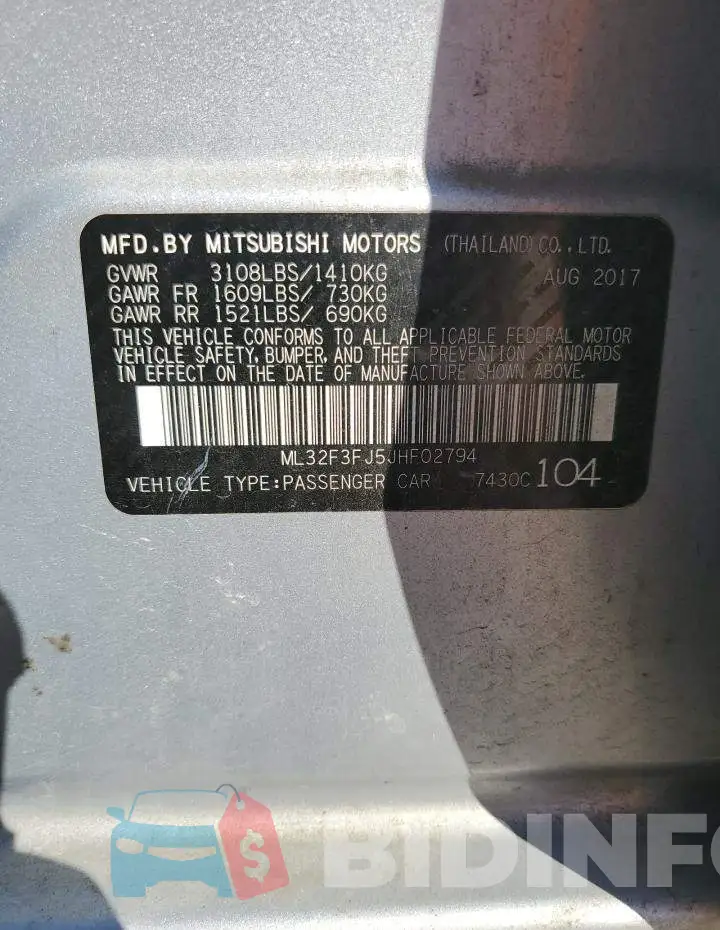 ML32F3FJ5JHF02794 Photo# 12