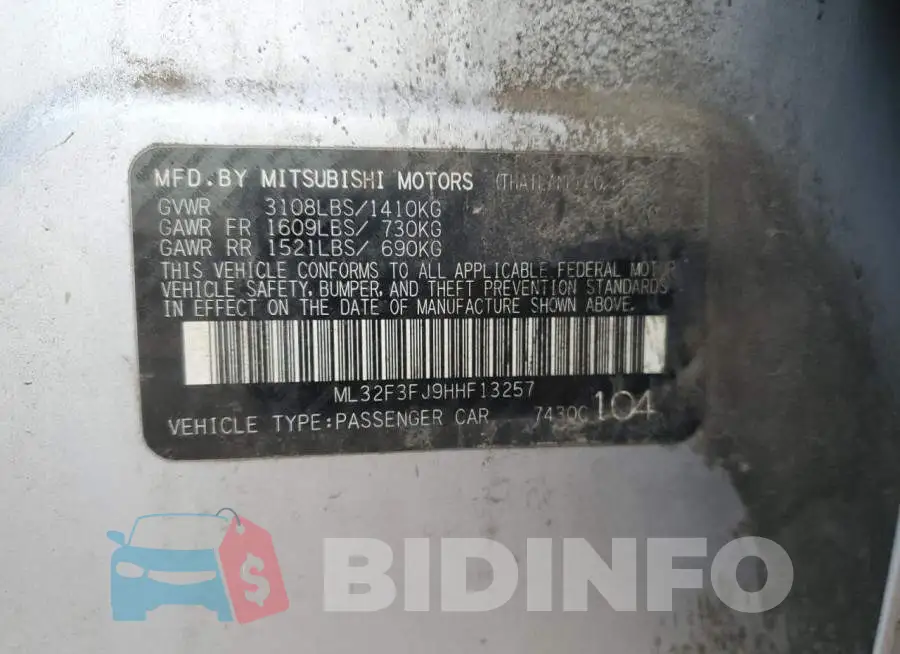 ML32F3FJ9HHF13257 Photo# 12