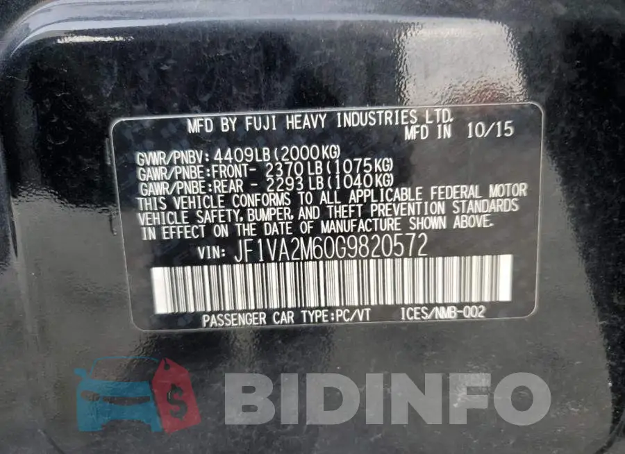 JF1VA2M60G9820572 Photo# 12