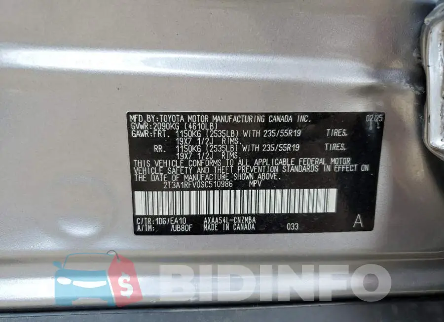 2T3A1RFV0SC510986 Photo# 13