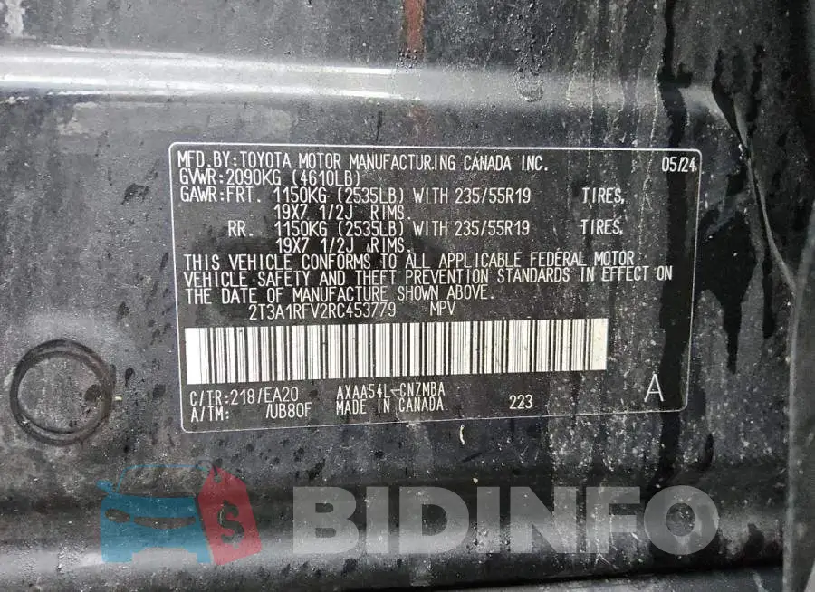 2T3A1RFV2RC453779 Photo# 13