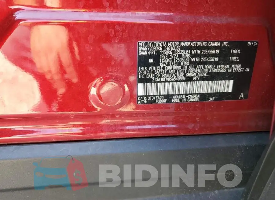2T3A1RFV8SW540994 Photo# 13