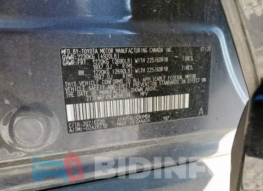 2T3EWRFV9LW098294 Photo# 13
