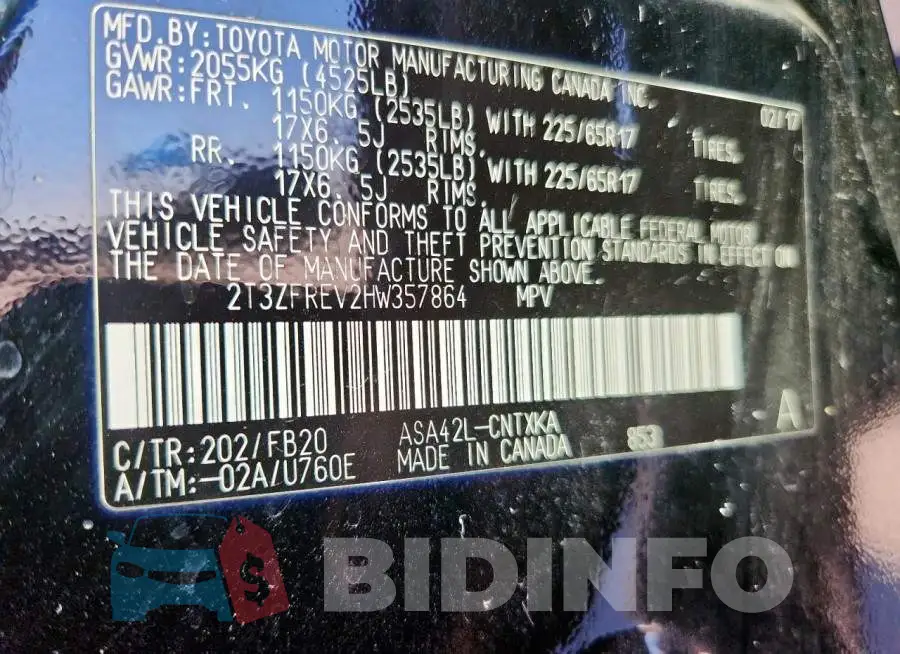 2T3ZFREV2HW357864 Photo# 12