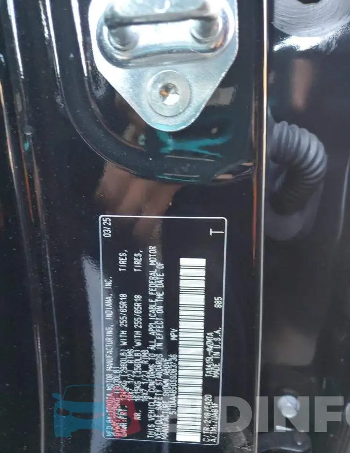 5TDAAAB50SS083736 Photo# 12