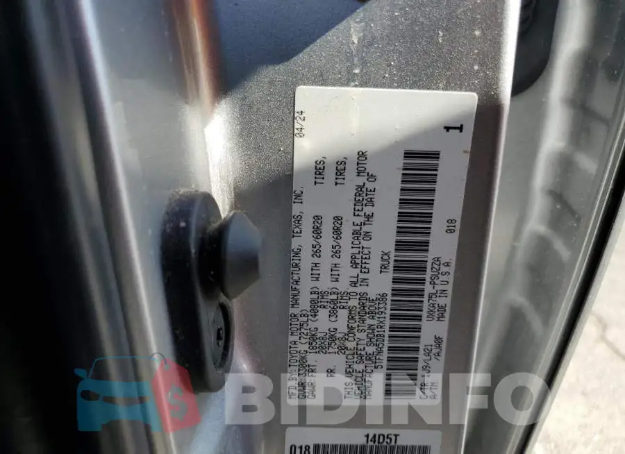 5TFNA5DB1RX193386 Photo# 12